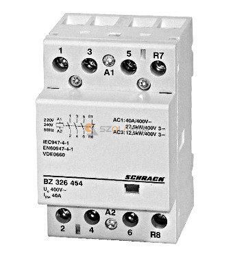 Schrack Sorbaépíthető mágneskapcsoló 40A, 3z+1ny, 230V AC 3KE