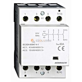   Schrack Sorbaépíthető mágneskapcsoló, 40A, 4NC, 230V, 3KE, AMPARO