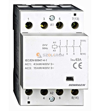 Schrack Sorbaépíthető mágneskapcsoló, 40A, 4NC, 230V, 3KE, AMPARO