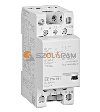 Schrack Sorbaépíthető mágneskapcsoló 25A/4kW, 4z, 230V AC 2KE