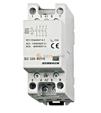 Schrack AMPARO sorbaépíthető mágneskapcsoló 25A, 4z, 230V AC 2KE