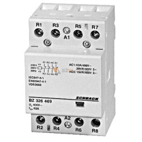   Schrack Sorbaépíthető mágneskapcsoló 63A/15kW, 4ny, 230V AC 3KE