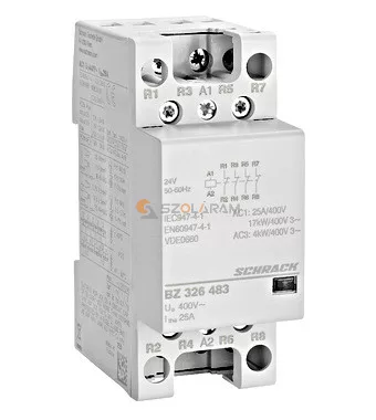 Schrack Sorbaépíthető mágneskapcsoló 25A, 4ny, 24V AC 2KE