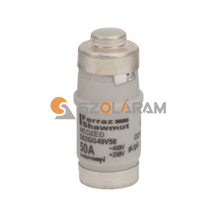 Mersen D02 50A gL/gG 400V D02GG40V50 biztosítóbetét