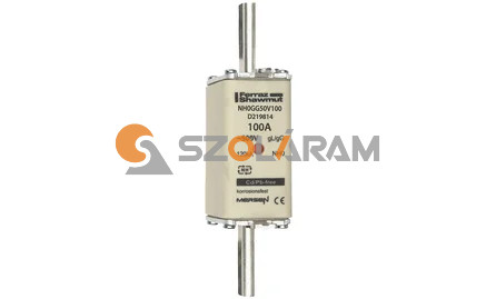 Mersen NH0 100A gL/gG 500V középső-kioldásjelzéssel NH0GG50V100 biztosítóbetét