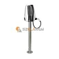 Schrack Lábazat 2x i-CHARGE CION, rozsdamentes acél
