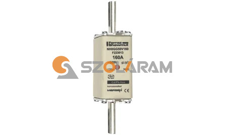 Mersen NH0 160A gL/gG 500V középső-kioldásjelzéssel NH0GG50V160 biztosítóbetét