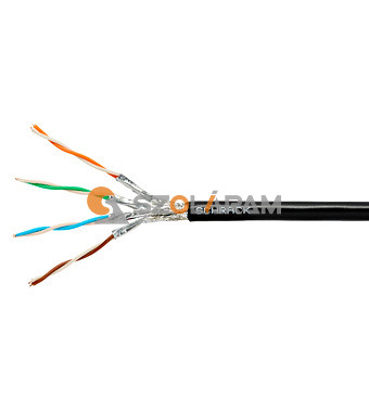 Schrack S/FTP kábel Cat.7, 4x2xAWG23/1, 1000Mhz, PE kültéri, fekete