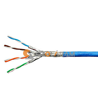 Schrack S/FTP Cat7 kábel 4x2xAWG23/1, 1000MHz, LS0H, 30%, kék