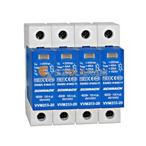   Schrack Túlfeszültség levezető készlet 4+0, TII, 255V/20kA, TN-S