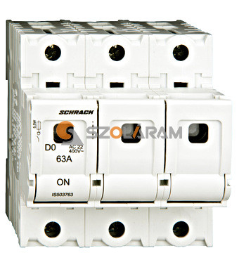 Schrack Biztosítós kapcsoló D02, ARROW S, 3 pólus, 63A