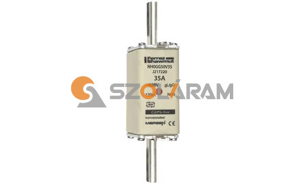 Mersen NH0 35A gL/gG 500V középső-kioldásjelzéssel NH0GG50V35 biztosítóbetét