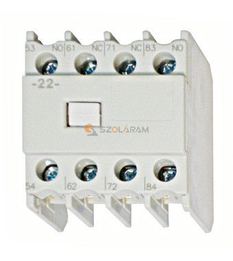 Schrack Segédérintkező,AC15 3A/230V,2z+2ny,LA315-LA33,mellső