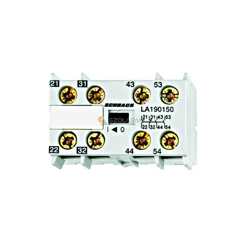 schrack Segédérintkező AC15 3A/230V 2z+2ny, LA1 mini mágneskapcsoló