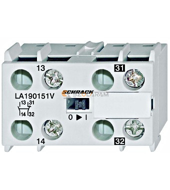 Schrack Segédérintkező blokk HKM11V 1z+1ny 10A (bal)