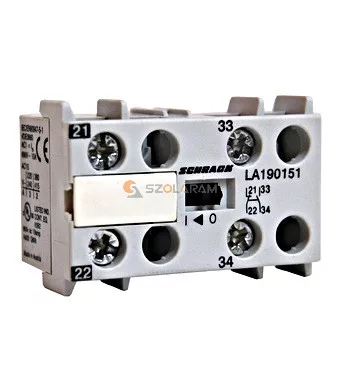 Schrack Segédérintkező, AC15 3A/230V, 2ny, LA1 mini mágnesk.-hoz