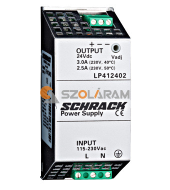 Schrack Kapcsolóüzemű tápegység 230VAC/24VDC, 2,5A