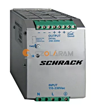 Schrack Kapcsolóüzemű tápegység 230VAC/24VDC, 12A