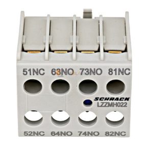 Schrack Segédérintkező, mellső, CUBICO Mini, 2z+2ny