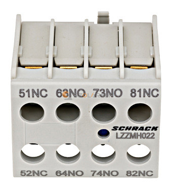 Schrack Segédérintkező, mellső, CUBICO Mini, 2z+2ny