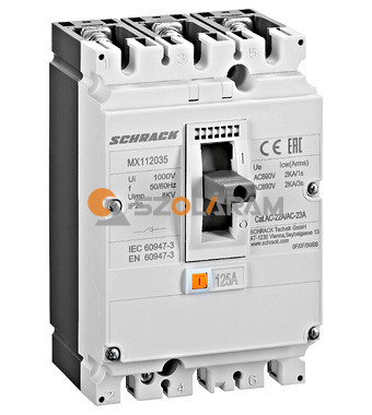 Schrack MX1 terheléskapcsoló 3P 125A