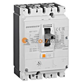 Schrack MX1 kompakt megszakító Type A, 3P, 50kA, 16A