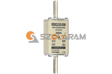 Mersen NH1 200A gL/gG 500V homlokoldali-kioldásjelzéssel NH1GG50V200 biztosítóbetét