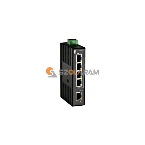 schrack DIN-sínes Switch 4xRJ45 + 1xRJ45, tápegység nélkül