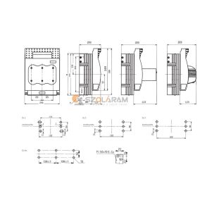   Schrack NH2 biztosítós kapcsoló, 400A, M10 csavar, 240mm2+felügyelet