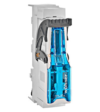 Schrack NH biztosítós kapcsoló 000 nagyság, 125 A, gyűjtősínre, 60mm