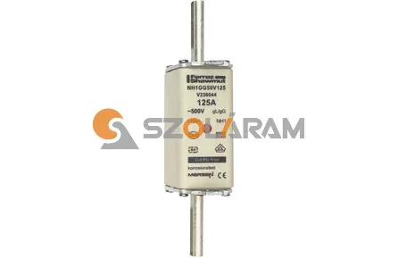 Mersen NH1 125A gL/gG 500V homlokoldali-kioldásjelzéssel NH1GG50V125 biztosítóbetét