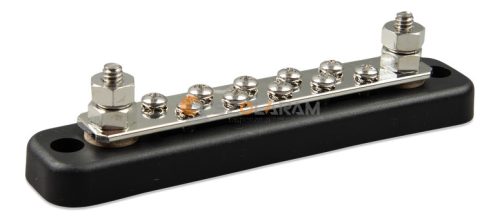 Victron Busbar 150A 2P with 10 screws +cover gyűjtősín