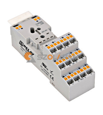 Schrack RS relé foglalat, rugós csatlakozás, 14 pólusú, 8A